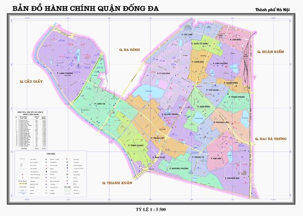 quy hoạch chi tiết 1/500 quận Đống Đa bản đồ hành chính quận Đống Đa mới nhất
