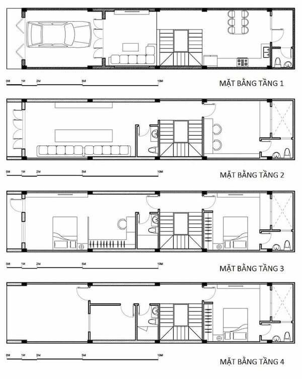 bản vẽ thiết kế nhà 3x10m mẫu thiết kế nhà ống 4 tầng 3x10m hiện đại bản vẽ thiết kế nhà 3x10m