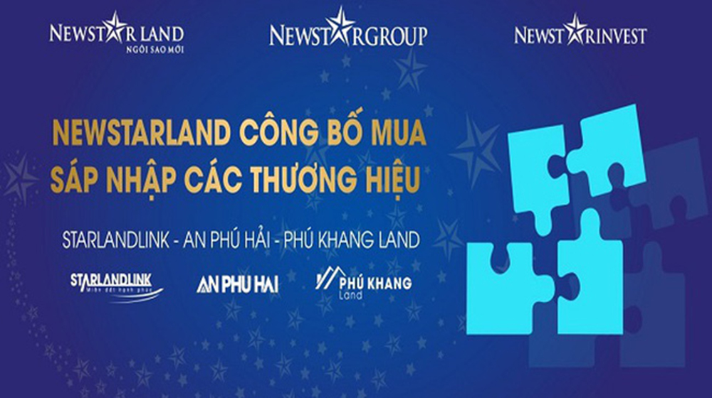 Hệ sinh thái Newstarland sáp nhập thêm Starlandlink, Phú Khang Land, An Phú Hải