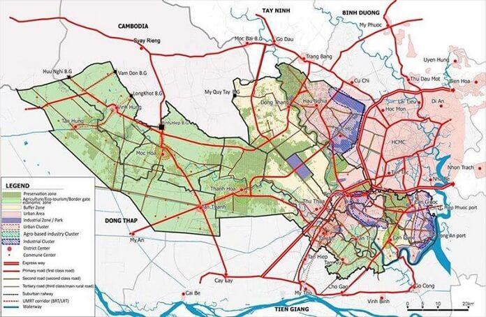 Thông tin bản đồ quy hoạch huyện Bến Lức mới nhất