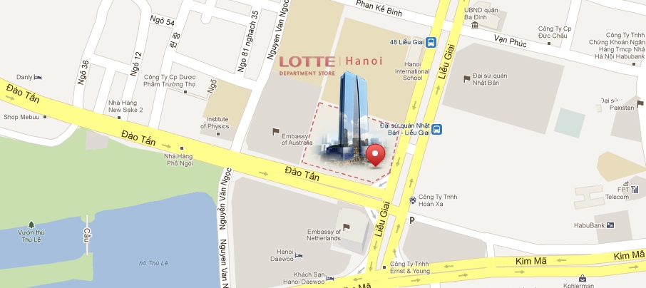 Vị trí Lotte Center Hà Nội