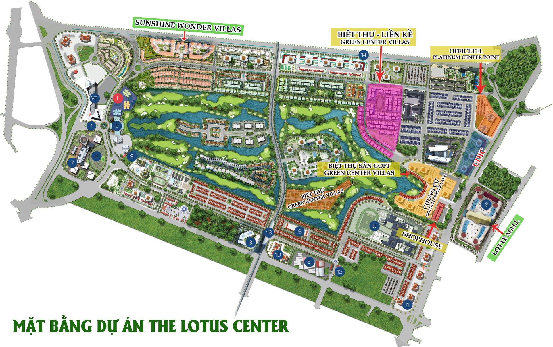 Mặt bằng dự án The Lotus Center