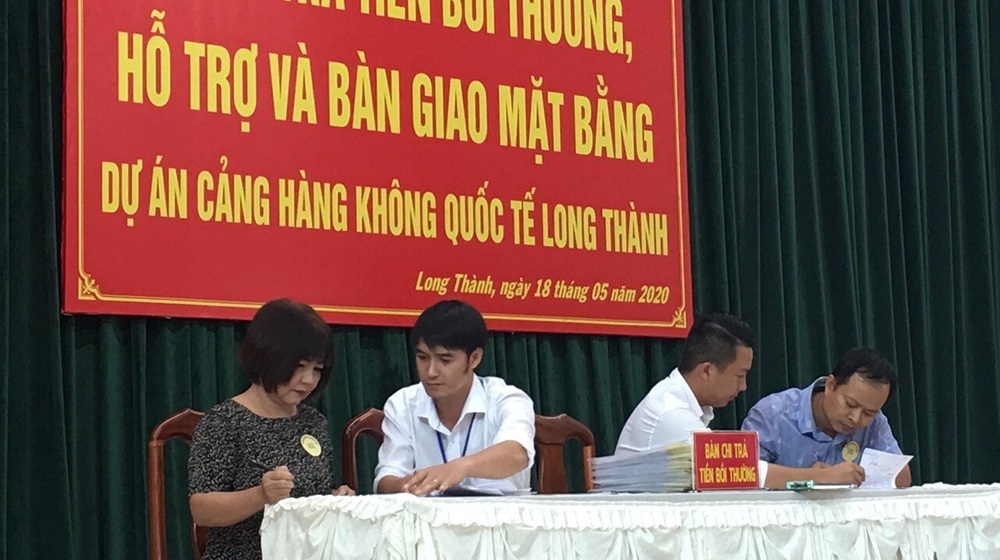 Đền bù đợt 1 cho 17 hộ dân đầu tiên tại dự án sân bay Long Thành
