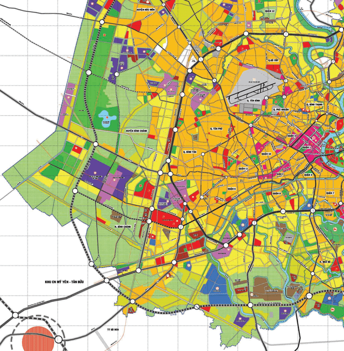 bản đồ quy hoạch huyện Bình Chánh về giao thông