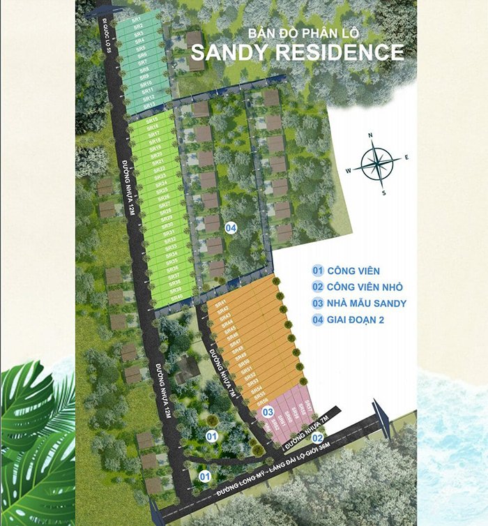 Mặt bằng tổng thể dự án Sandy Residence