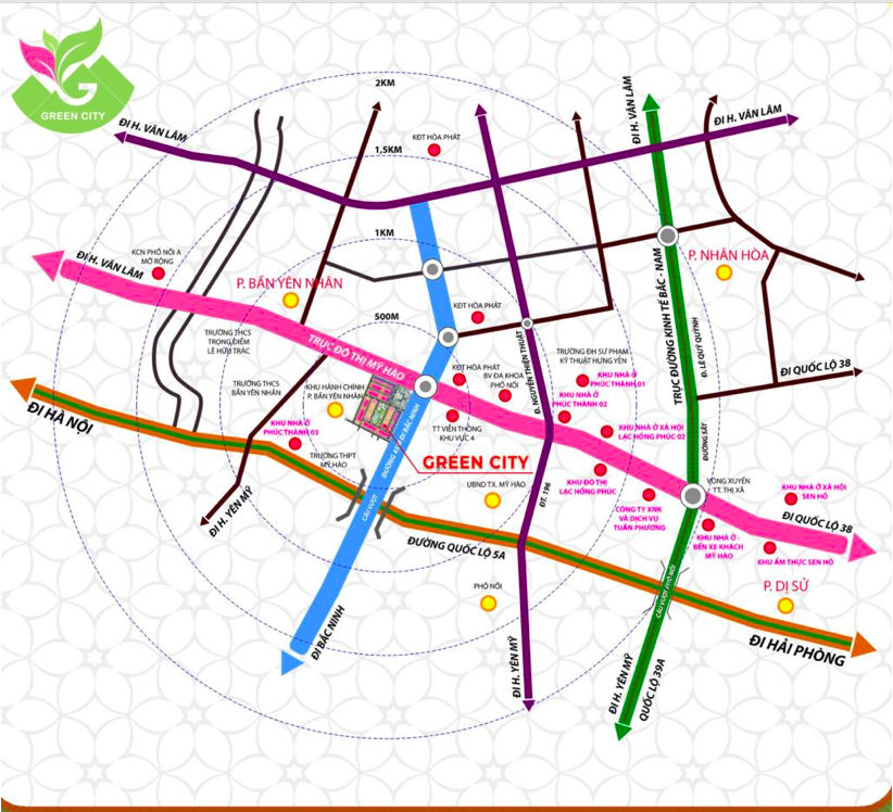 Khu nhà ở liền kề để bán đô thị xanh - Green City 2