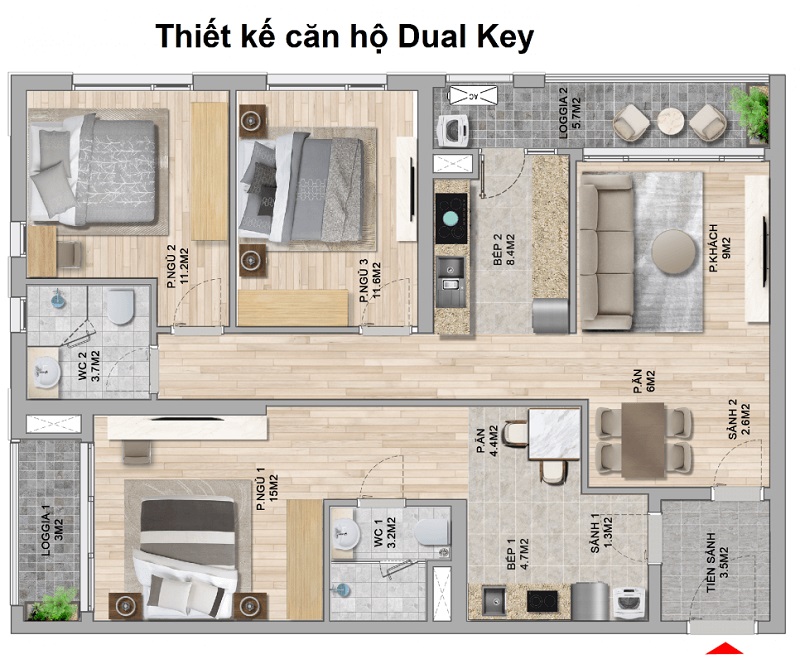 Căn hộ Dual Key là gì? Có nên bỏ tiền đầu tư căn hộ Dual Key?