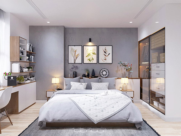Mẫu trang trí phòng ngủ theo phong cách Hàn Quốc