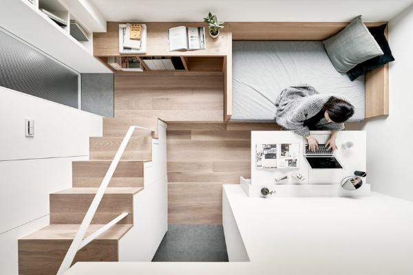 Thiết kế căn hộ mini ứng dụng nội thất thông minh diện tích 15m2
