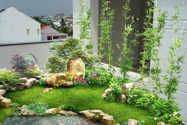 Thiết kế sân vườn sau nhà