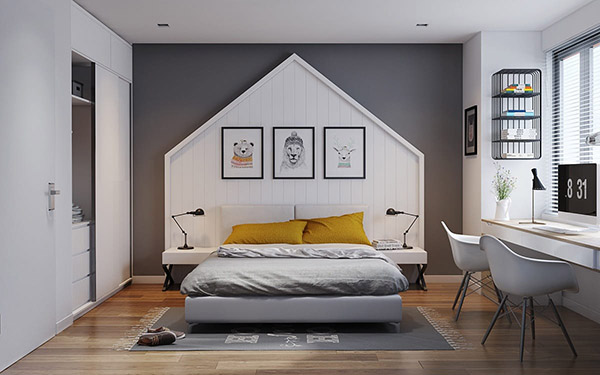 Tỷ lệ giữa các món đồ nội thất trong trang trí phòng ngủ