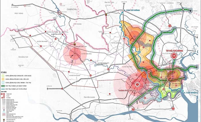 Bản đồ quy hoạch phát triển công nghiệp huyện Đức Hòa