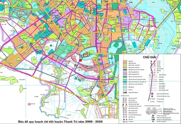 bản đồ quy hoạch huyện Thanh Trì mới nhất