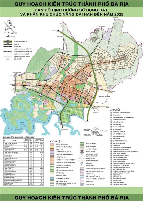 Quy hoạch kiến trúc cảnh quan đô thị thành phố Bà Rịa