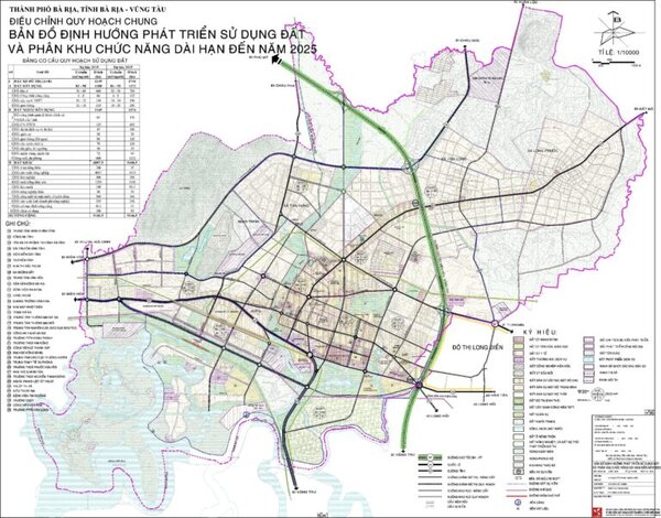 Thông tin quy hoạch thành phố Bà Rịa 