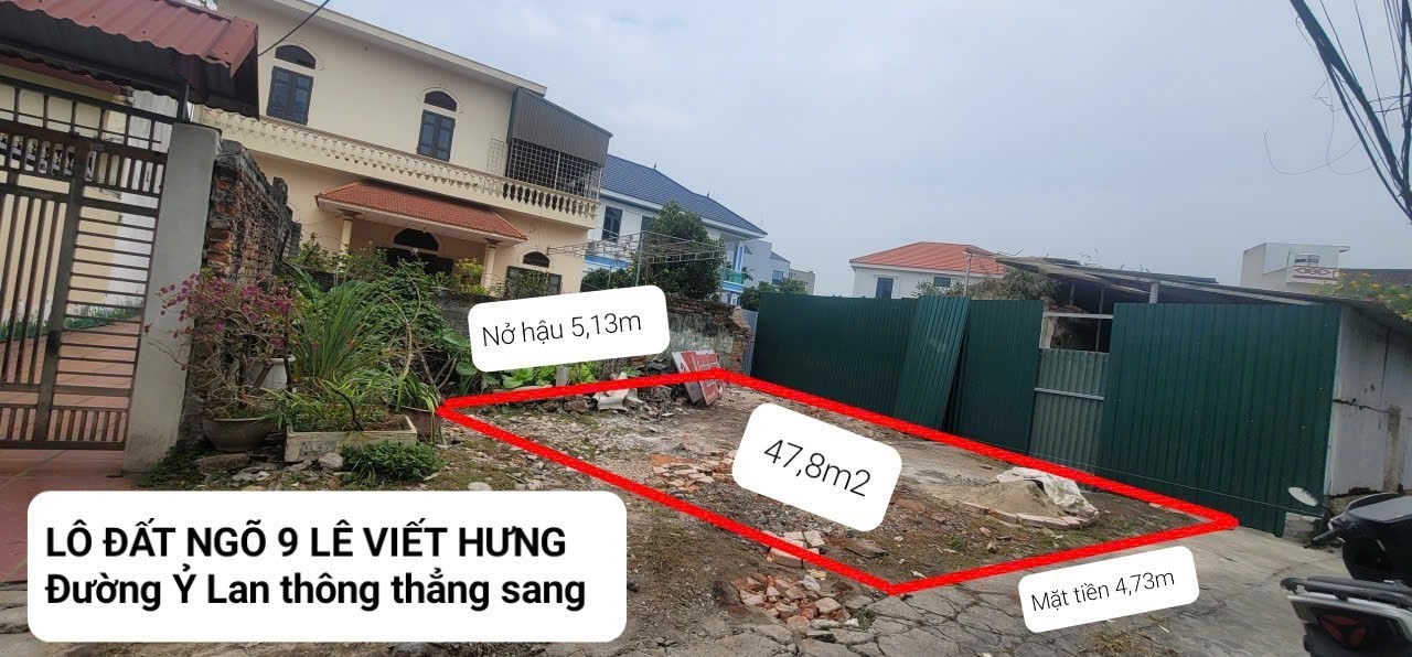 Bán đất phố Lê Viết Hưng – TP Hải Dương, ô tô đỗ cửa, giá 1,65 tỷ