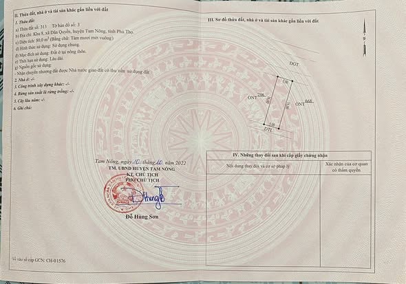 QUÁ RẺ 80M ĐẤT ĐG ECO DÂN QUYỀN - TAM NÔNG - PHÚ THỌ. NGAY SÁT QL 32