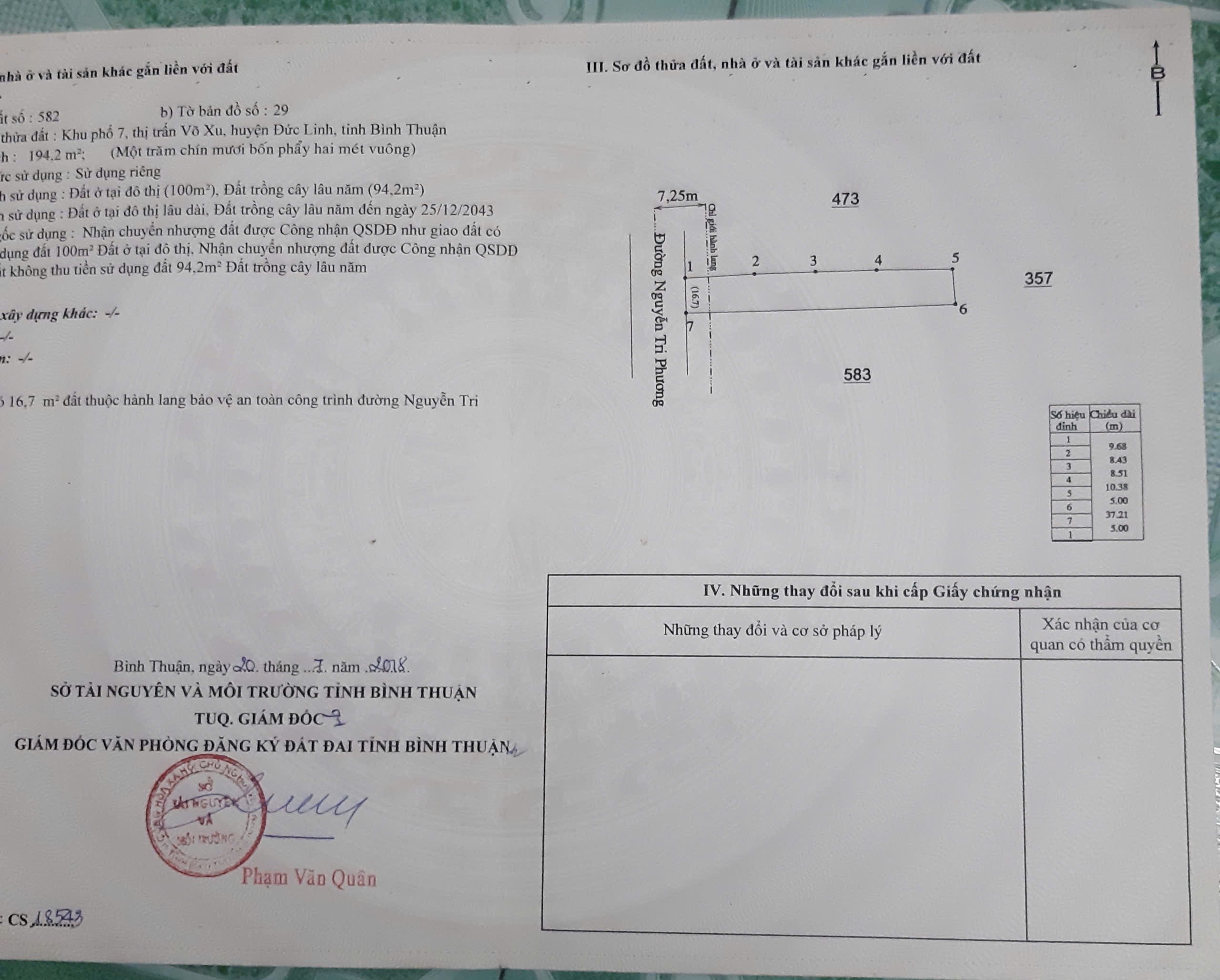 Cần bán Đất đường Nguyễn Tri Phương, Thị trấn Võ Xu, Diện tích 194m² 100 m2 ODT, Giá 800 Triệu