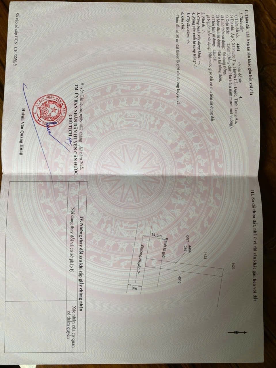 Đất thổ cư 250m2 mt đường HL21 Chủ cần bán gấp giá rẻ 1 tỏi 6 5