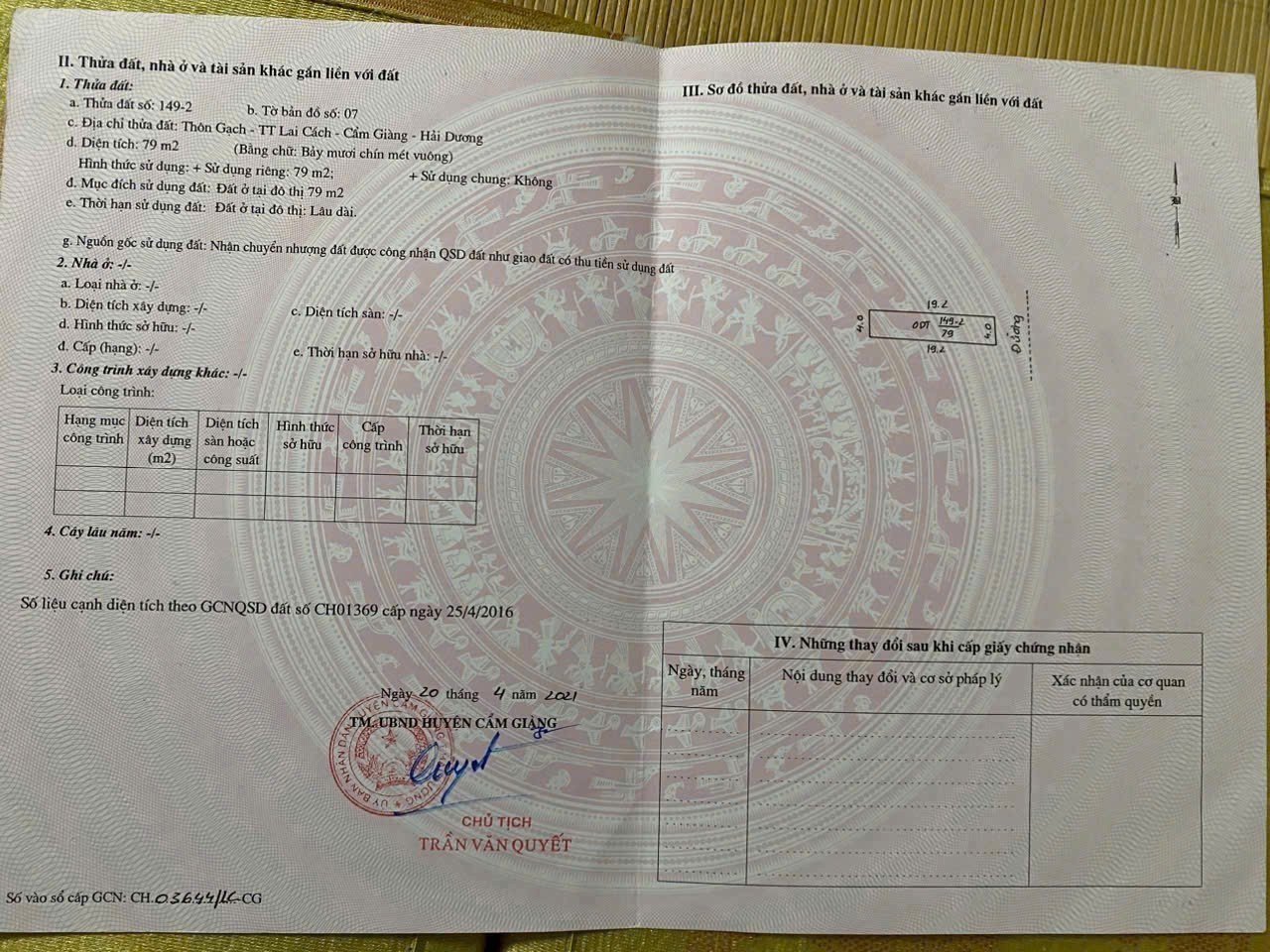 Bán đất thôn Gạch – Lai Cách – gần KCN Đại An, giá chỉ 1,4xx tỷ 2