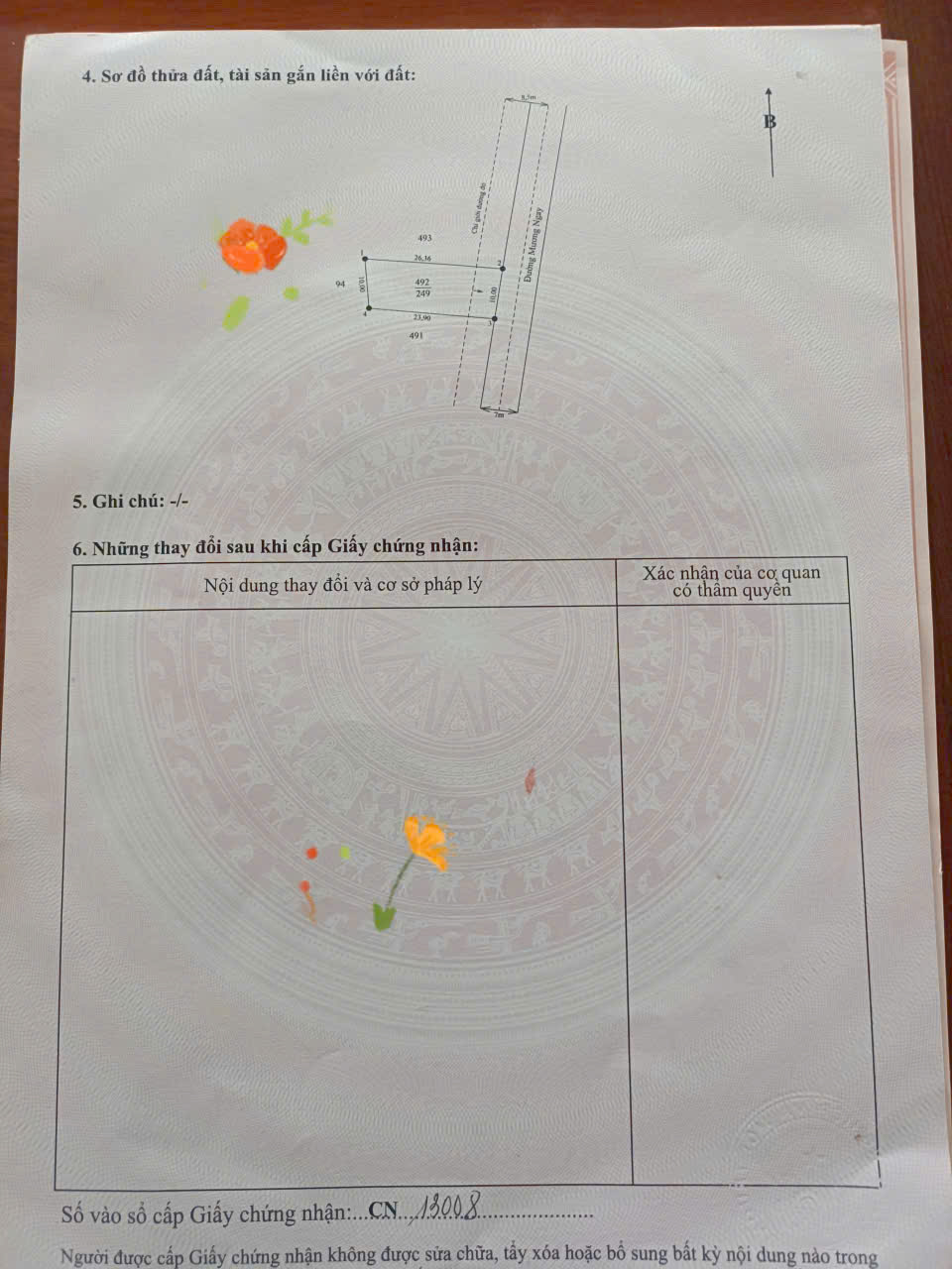 Đất thổ cư 250m2 mt đường xe hơi xã Tân Lân Chủ cần bán trước tết giá rẻ 1 tỏi 120tr 5