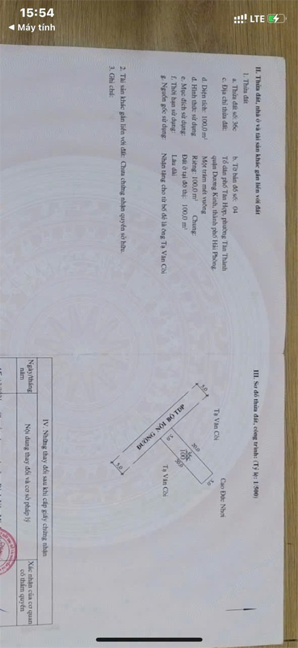 Bán đất Tân Thành Dương Kinh 100m² – trục ngõ 5m hiếm khu dân cư, giá 2,2x tỷ  Phù hợp đầu tư 4