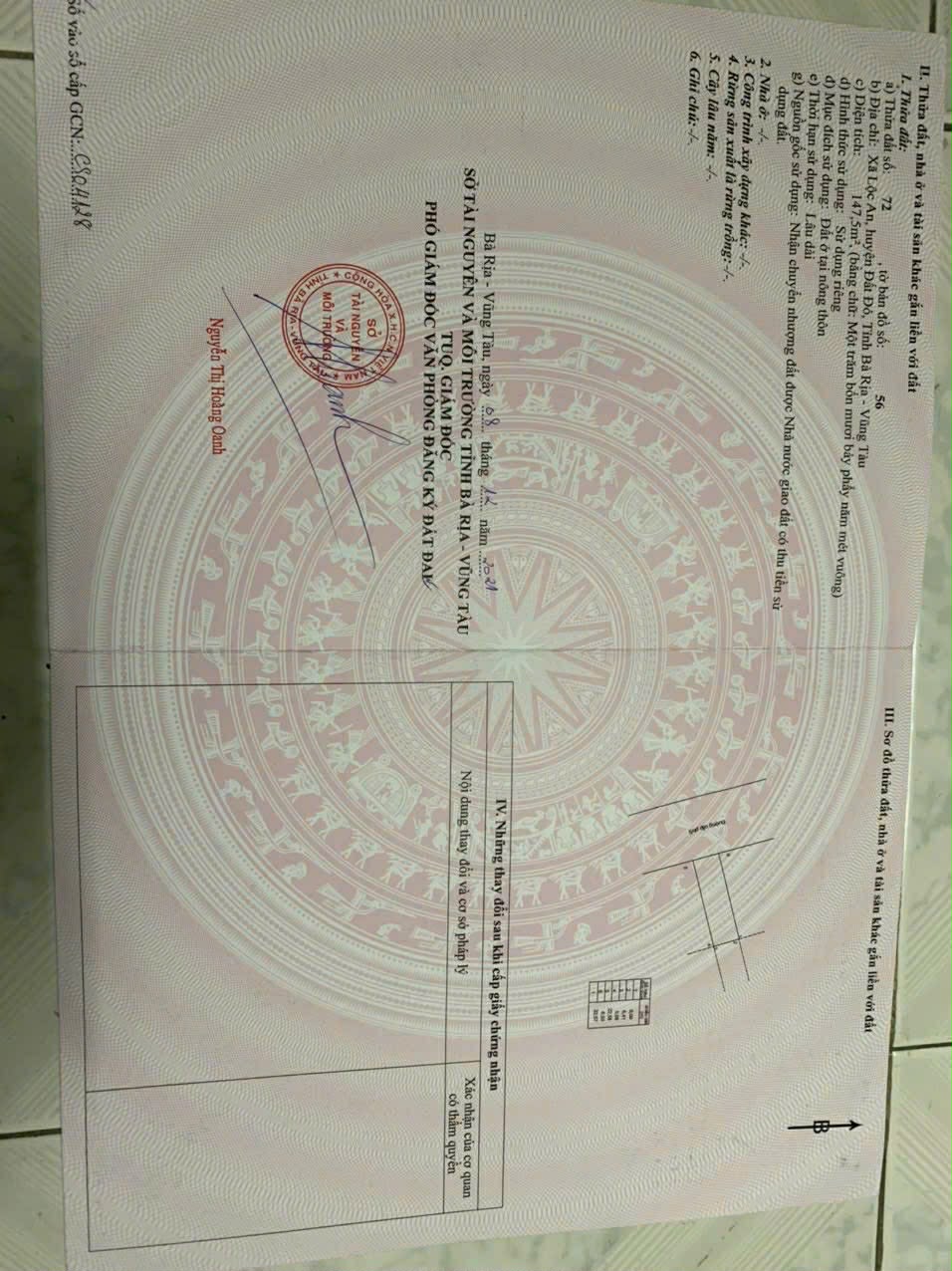 Cần bán Đất đường Võ Văn Kiệt, Xã Lộc An, Diện tích 147m², Giá 1.2 Tỷ