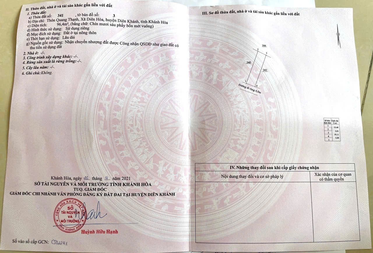 Bán đất Diên Hoà thôn Quang Thạnh giá rẻ full thổ cư gần Tỉnh Lộ 2 7