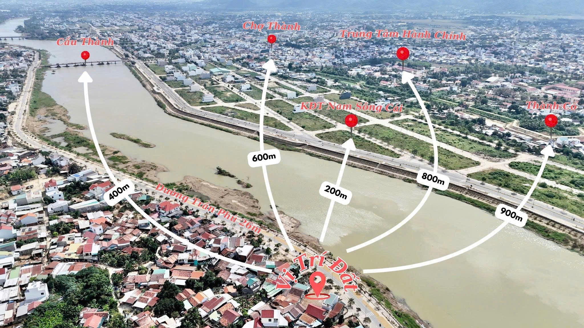 Bán đất mặt tiền đường bờ kè Trần Phú - thị trấn Diên Khánh view sông Cái 9