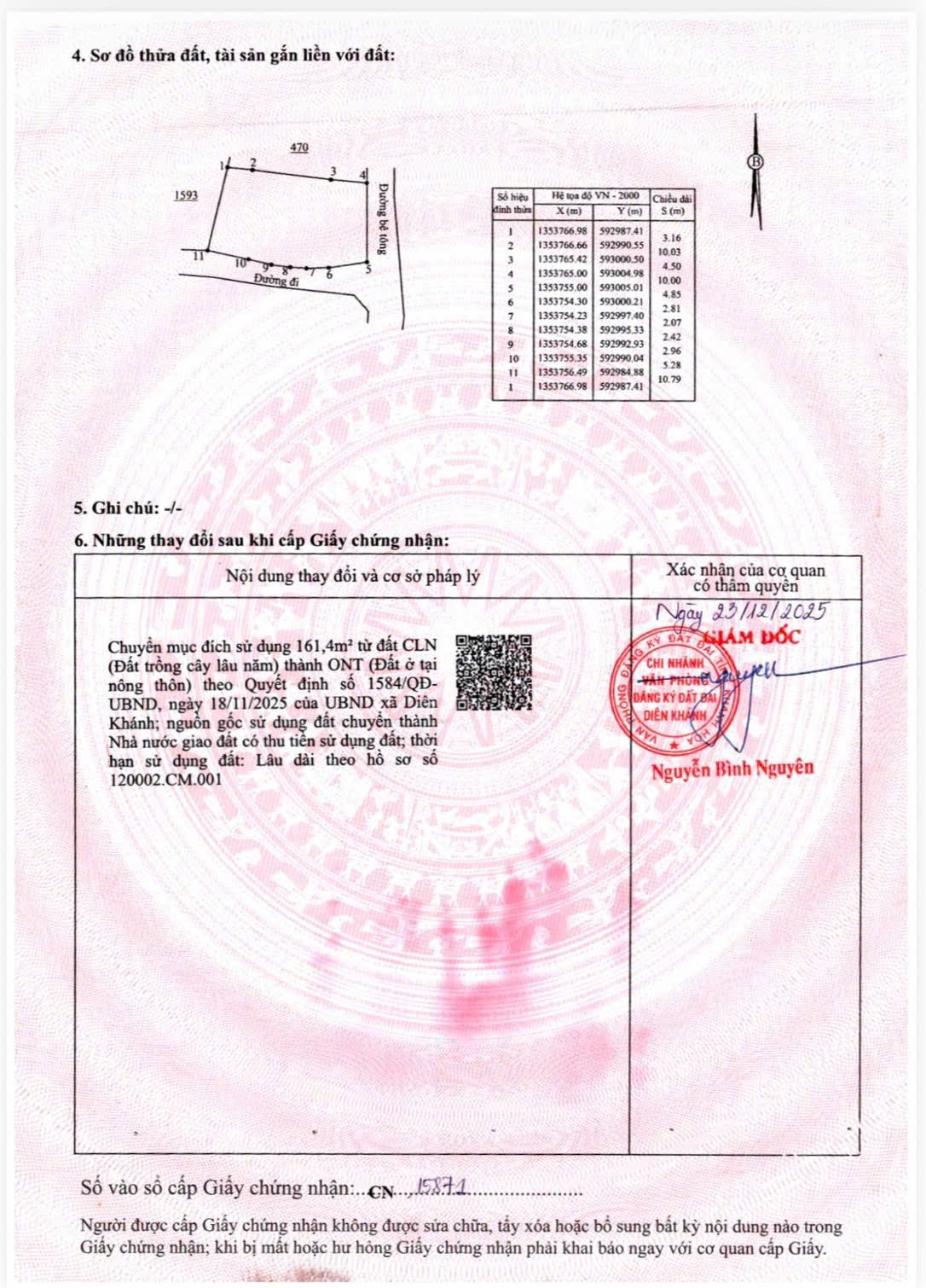 Bán đất Diên Toàn full thổ cư gần chợ Phước Trạch - đường thông oto tận nơi 9