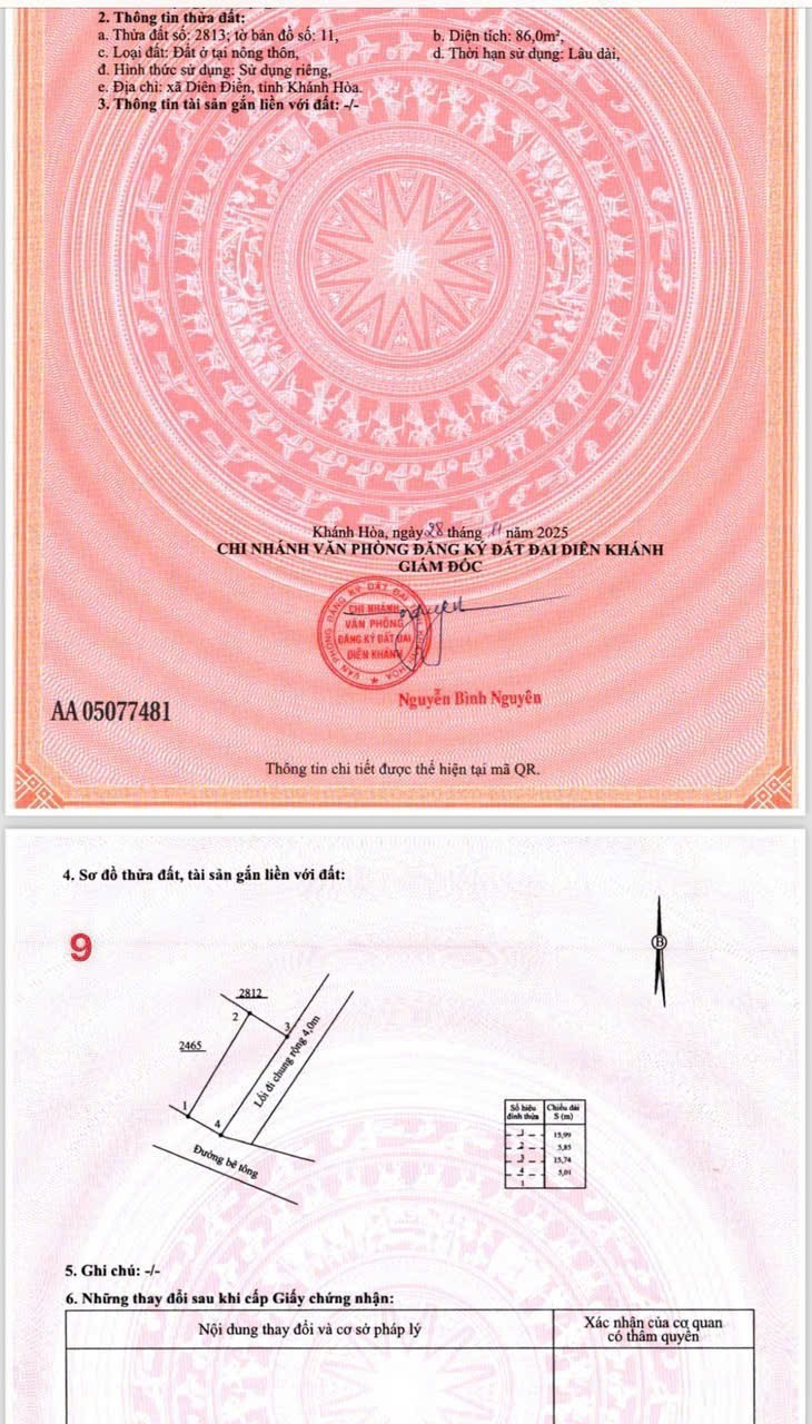 Bán đất Diên Điền mặt đường Rọc Chu cách Hương Lộ 5 đường đi Am Chúa chỉ 150m 11