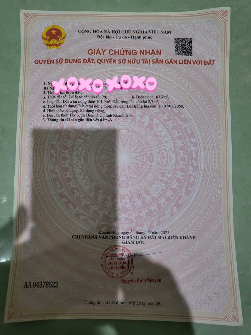 Bán nhà Diên Sơn mới xây cách chợ chỉ 700m sát bên trục đường Nhà Vuông 12