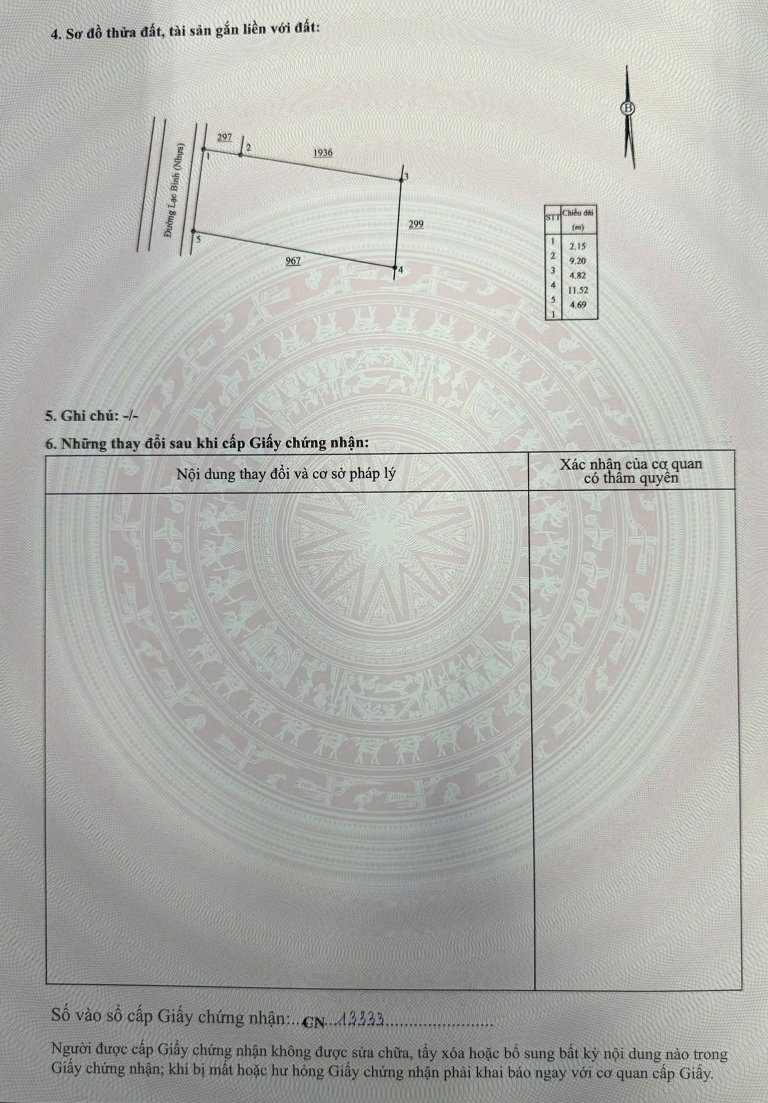 Bán đất Diên Lạc mặt tiền đường Lạc Bình ngay ngã 3 giao với Tỉnh Lộ 2 dân cư sầm uất 5
