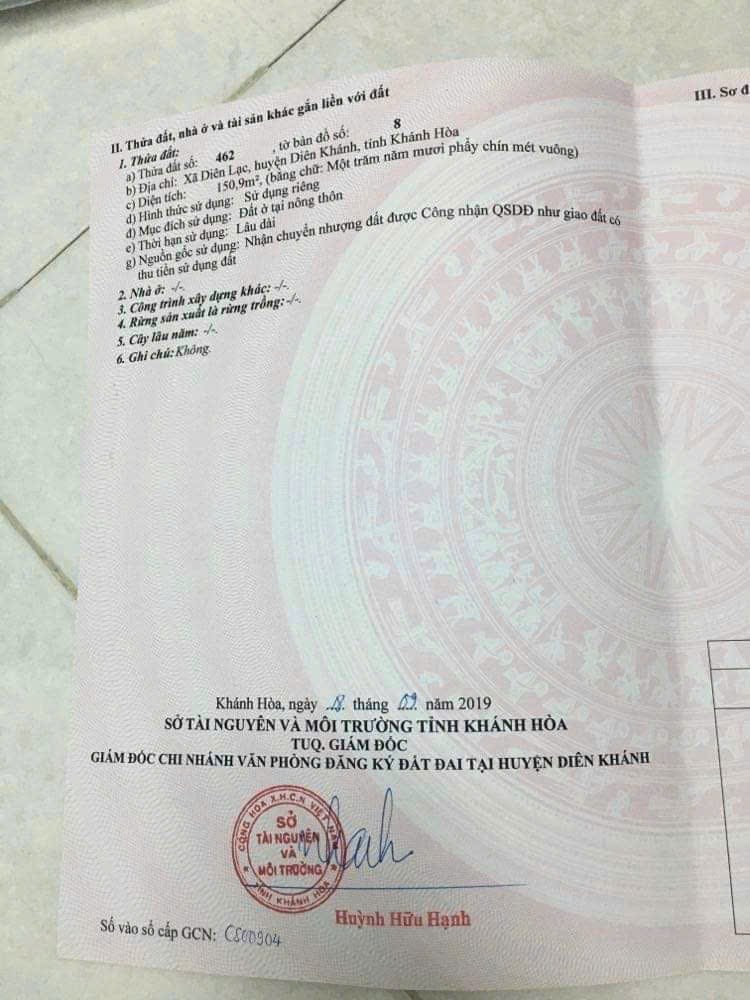 Bán đất mặt tiền Tỉnh Lộ 2 Diên Lạc khu dân cư đông phù hợp kinh doanh buôn bán 7