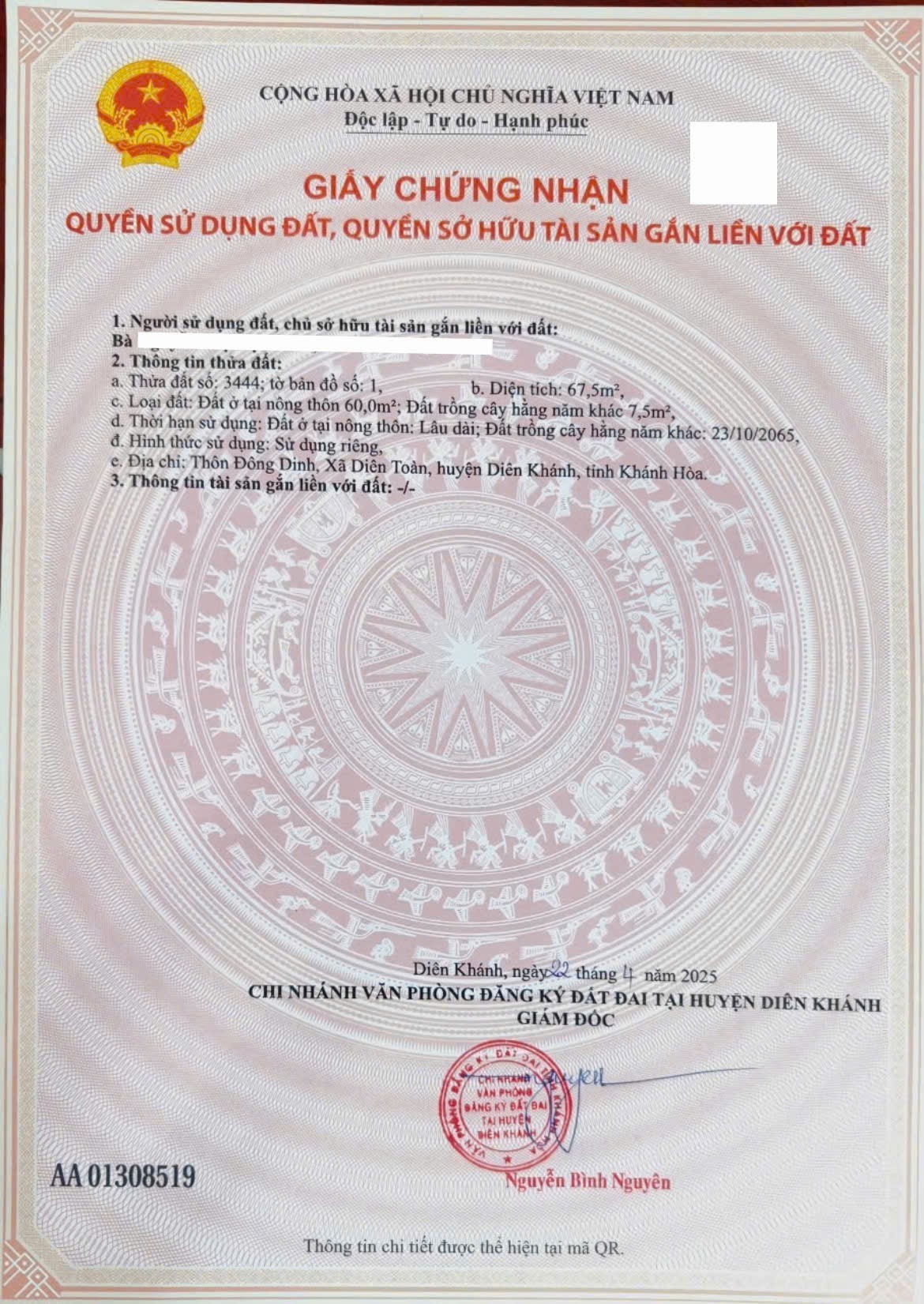 Bán đất Diên Toàn thôn Đông Dinh giá rẻ cạnh bên trục đường Nguyễn Trãi 5