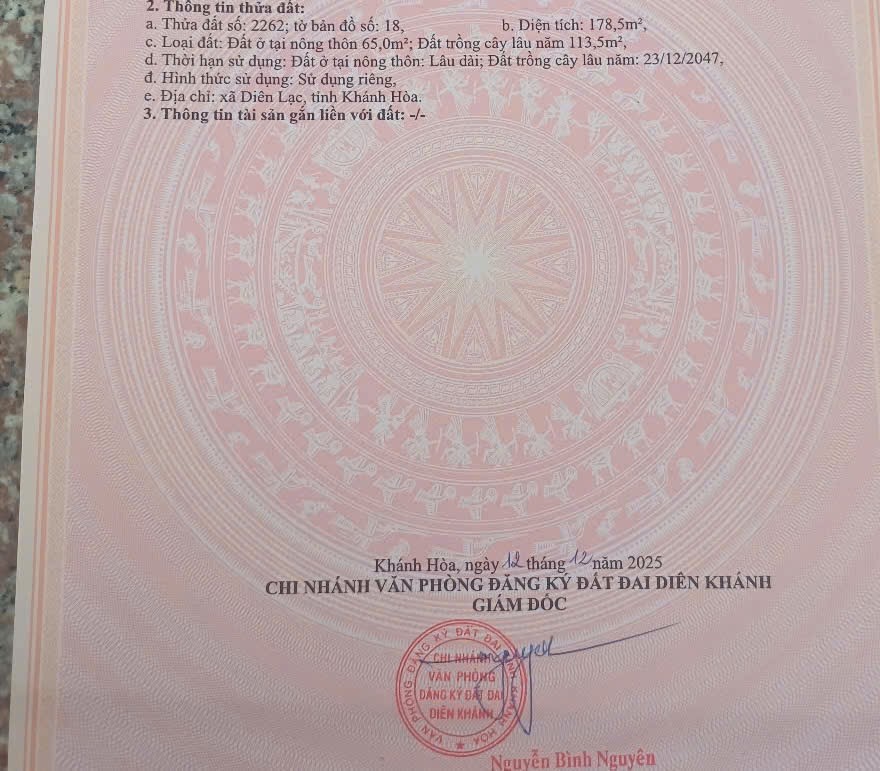 Bán đất Diên Hoà giá rẻ đường thông sát bên Hương Lộ 39 - dân cư đông đúc 7