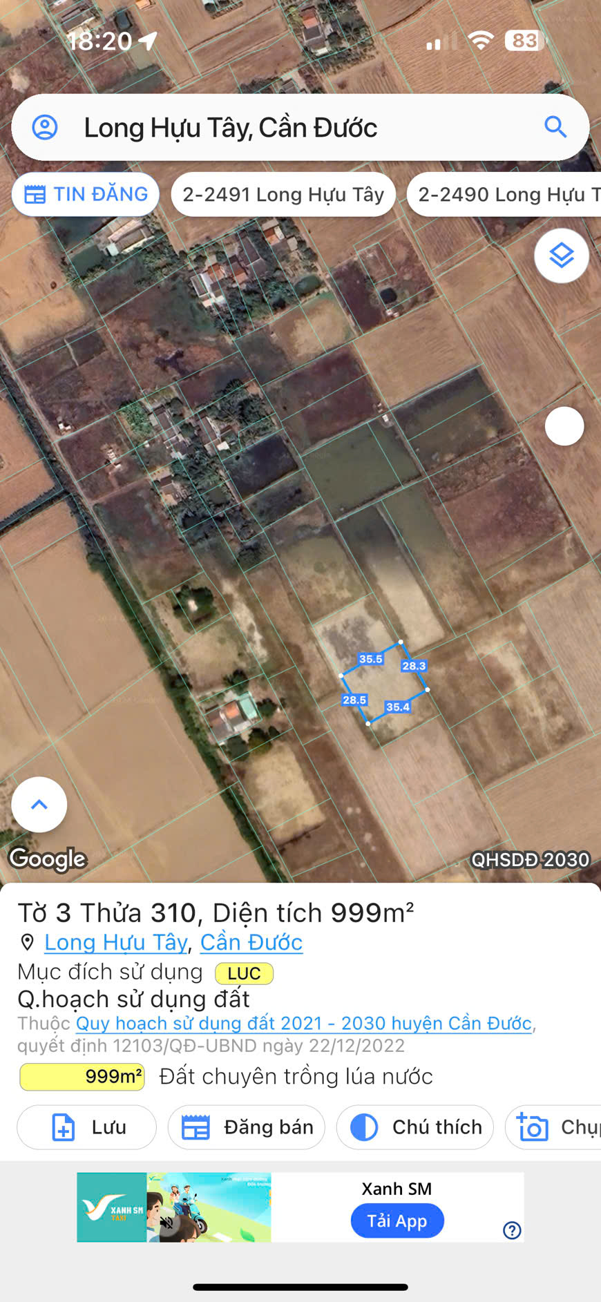 Đất lúa Óc Đảo Long Hựu 1000m2 giá rẻ đầu tư 400tr 6