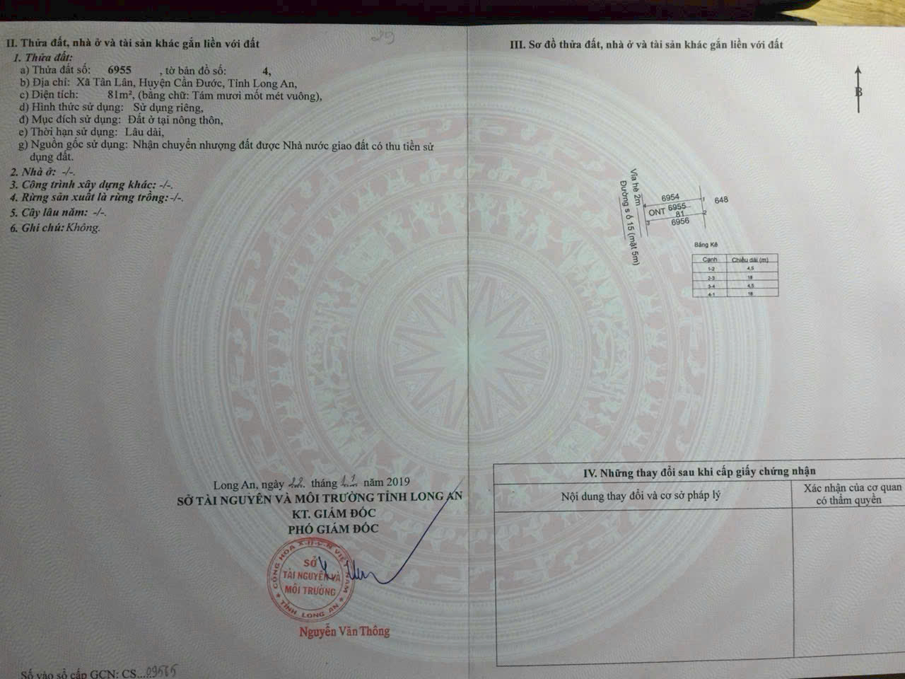Đất nền giá rẻ cuối năm 81m2 kdc Tân Lân 5 hiệp rẻ 650tr 2