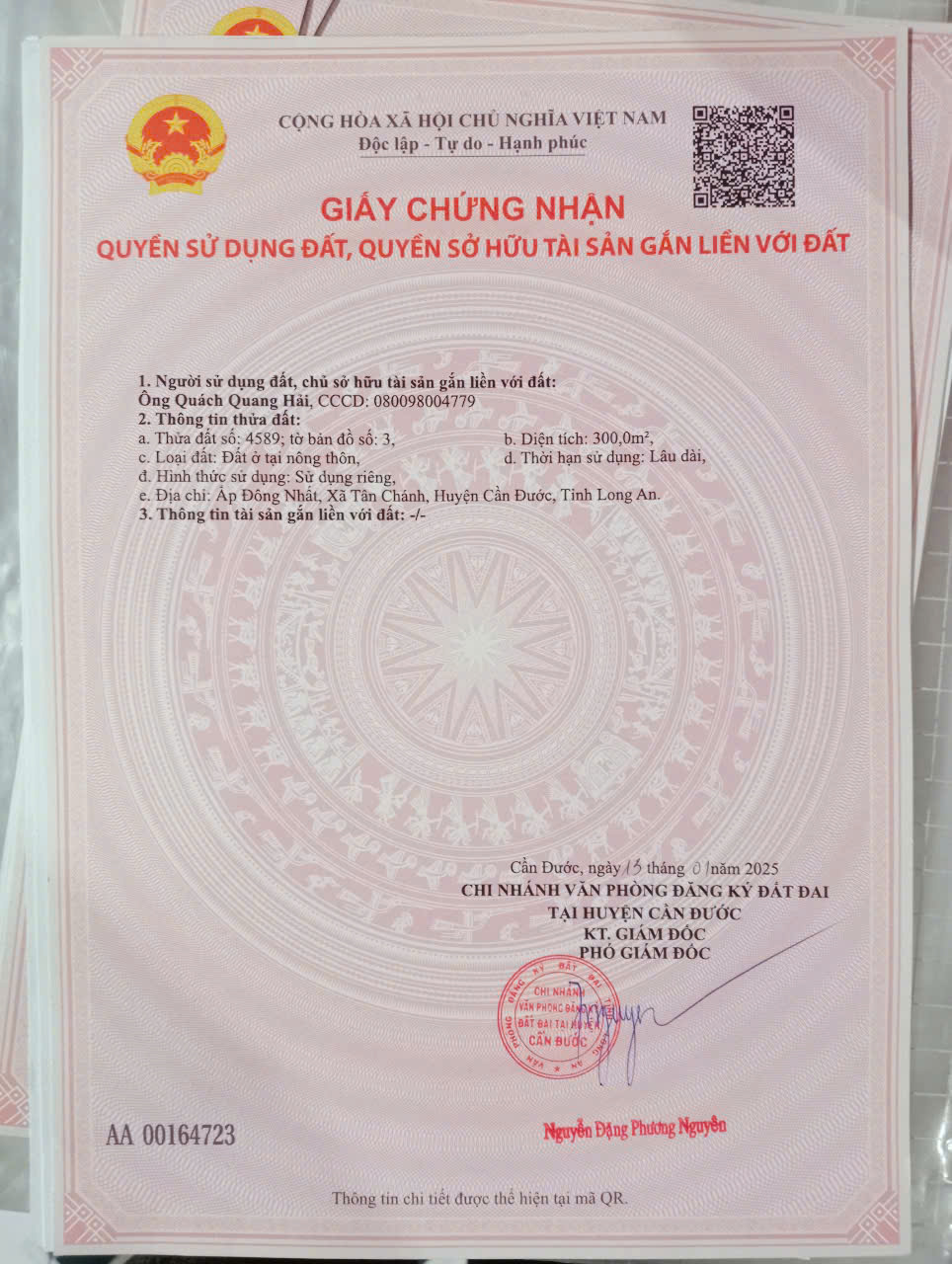 Đất thổ cư 99m2 mt đường 7m xã Tân Chánh giá rẻ đầu tư 450tr nền sót lại 7