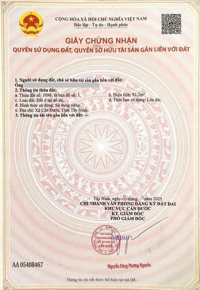 Đất nền thị trấn 92m2 kdc 1B mt đường Chu Văn An giá xả cuối năm 980tr 5