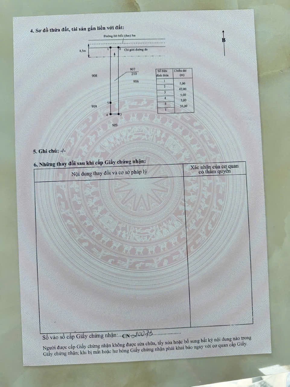 Đất thổ cư 210m2 mt xe hơi xã Tân Lân Chủ xả cuối năm 900tr/nền 4