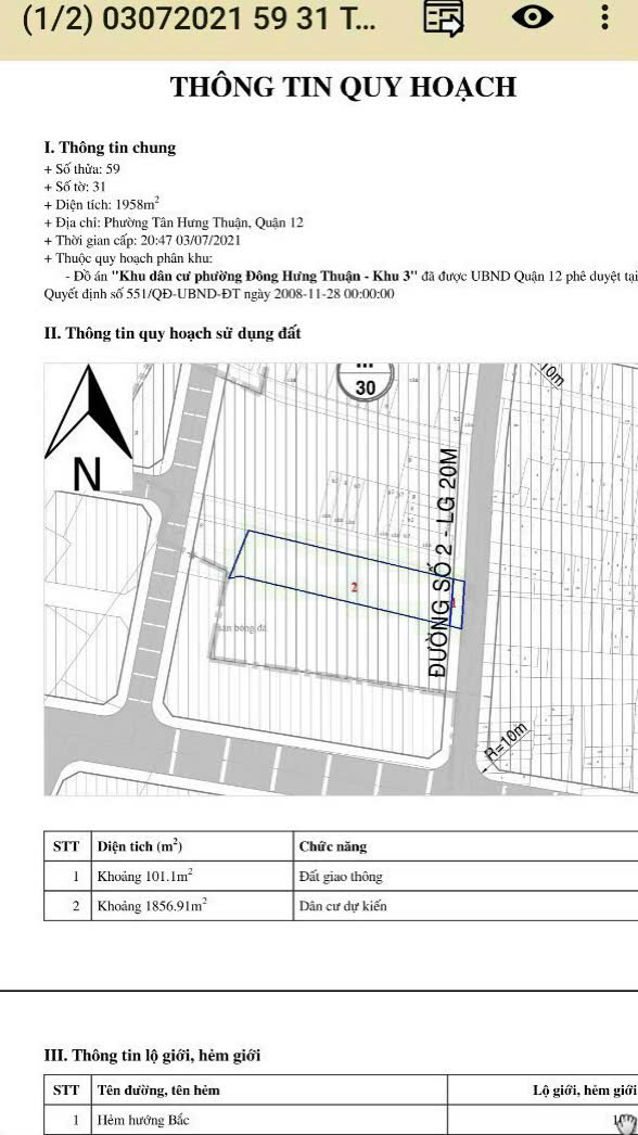 BÁN ĐẤT 2 MẶT ĐƯỜNG ĐHT 02, Q12 - GẦN SONG HÀNH AN SƯƠNG – CHỢ CÂY SỘP 3