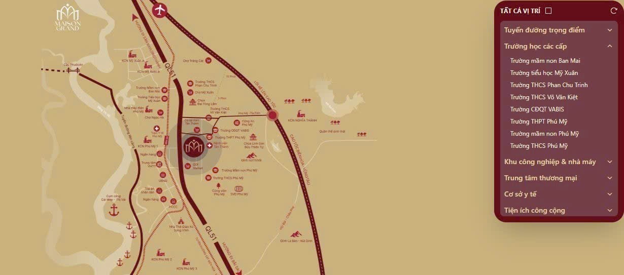 Bán căn hộ Maison Grand Phú Mỹ mặt tiền QL51, gần cảng Cái Mép 5