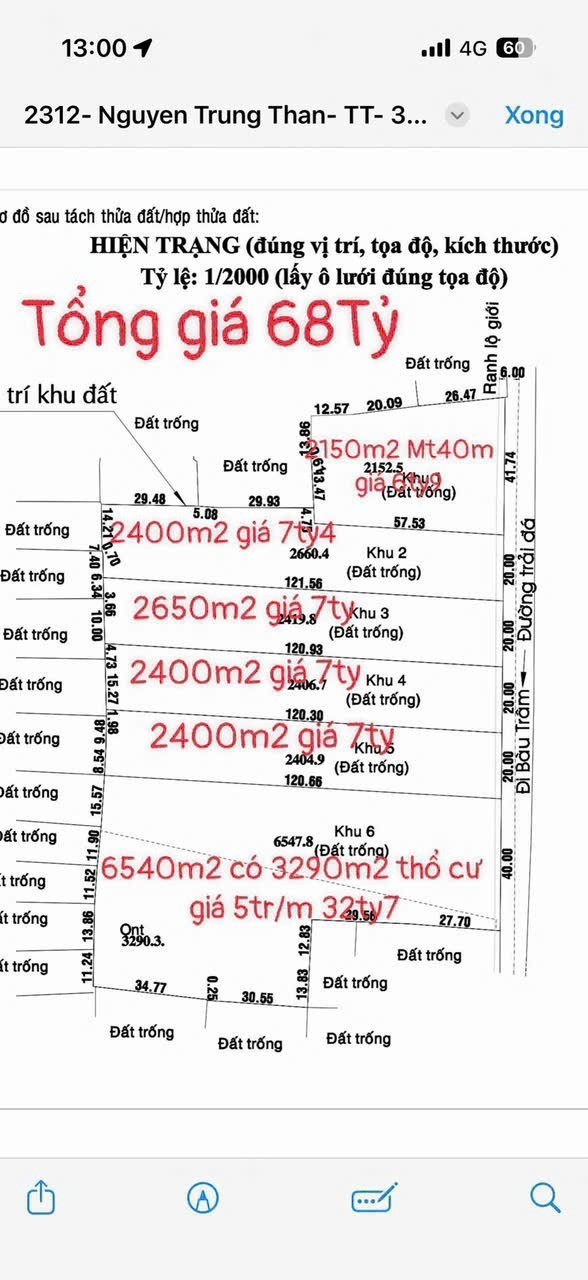 ĐẤT TRUNG AN – 1/ NGẮN BÀU TRÂM, KDC HIỆN HỮU – GIÁ CHỈ 3TR/M²