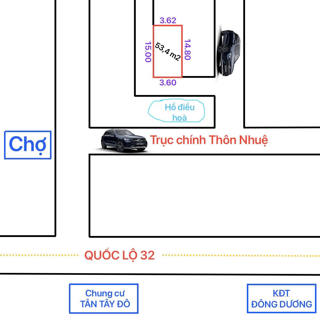 RẺ NHƯ NÀY KO MUA THÌ MUA ĐÂU 54M LÔ GÓC 2 MT ĐỨC THƯỢNG - HOÀI ĐỨC - HÀ NỘI 2