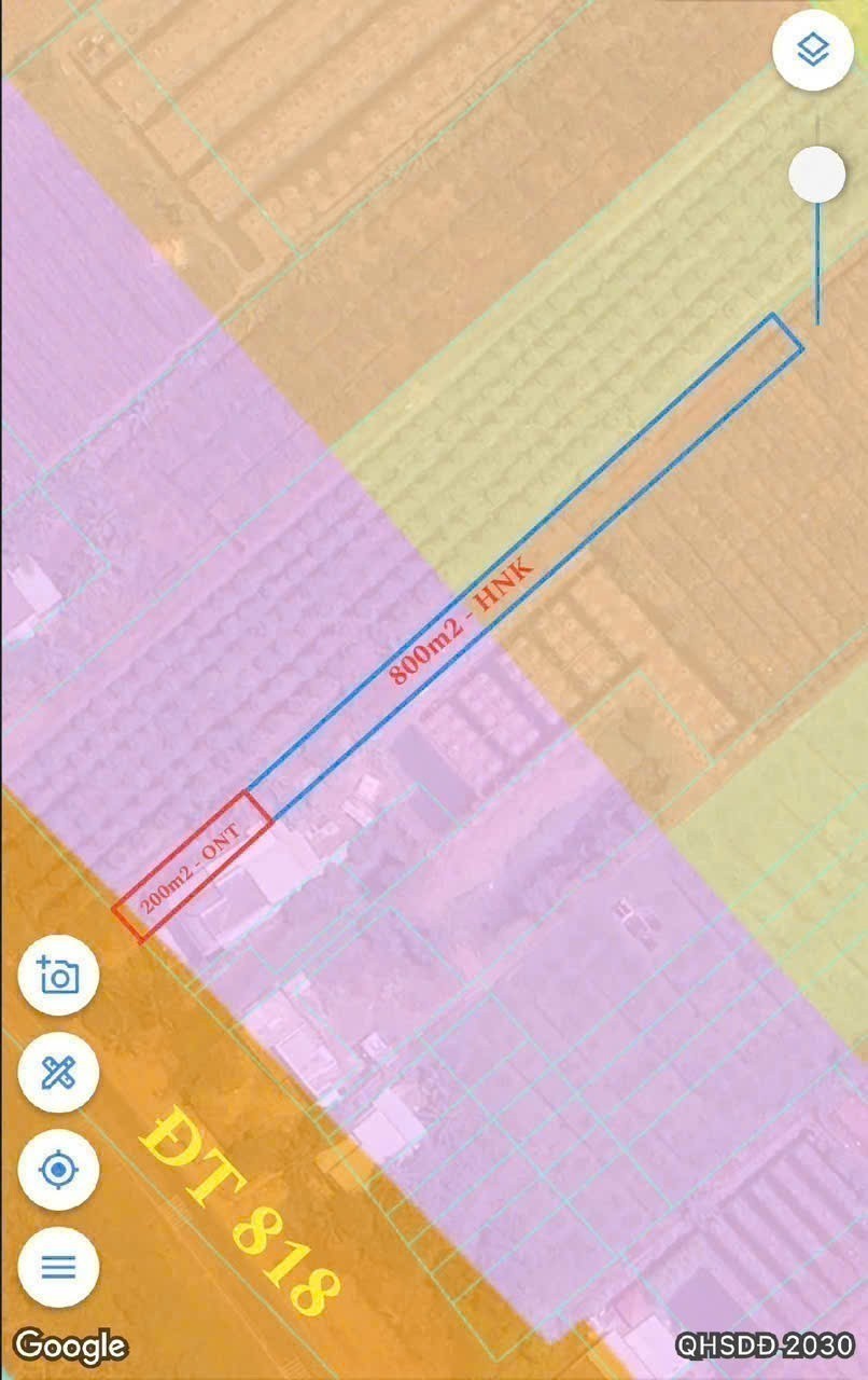 Bán đất mặt tiền ĐT 818 , xã Tân Thành, Thủ Thừa tdt 1000m2 ( 200m2 thổ ) giá 2,7 tỷ 5