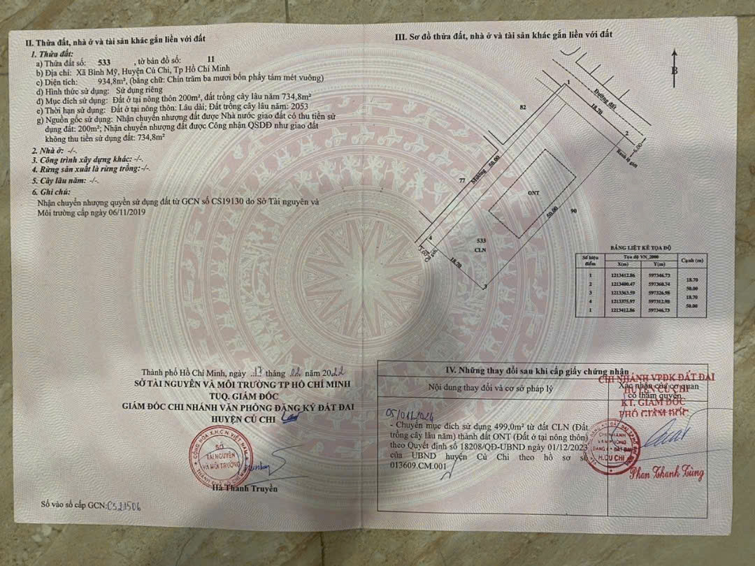 SIÊU PHẨM 2 MẶT TIỀN – ĐẤT THỔ CƯ (18.7X50) HÀNG HIẾM BÌNH MỸ, CỦ CHI 5