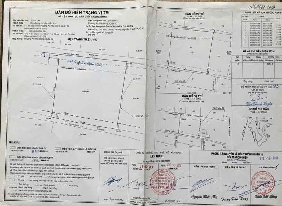 NGUỒN KHỦNG PHÂN LÔ Q12 – QUỸ ĐẤT LỚN – GIÁ 150 TỶ P. AN PHÚ ĐÔNG
