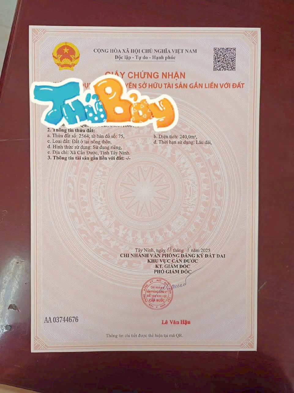 Đất nền thổ cư 240m2 mt xe hơi xã Tân Chánh xả lỗ cuối năm 680tr 4