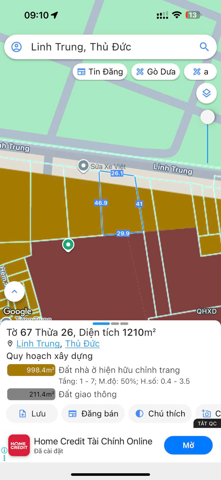 Cần bán Đất Phường Linh Trung, Thủ Đức, Diện tích 1034m², Giá 50 Tỷ 2